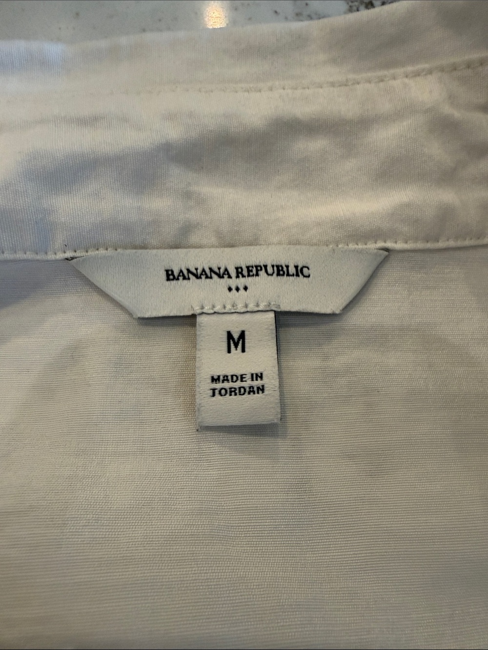 Banana Republic Factory White Linen-Blend Notch V Collared Top - Picture 5 of 6